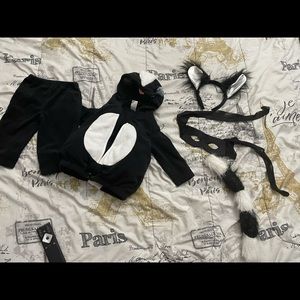 Cute skunk costume w/ mommy headband & tail